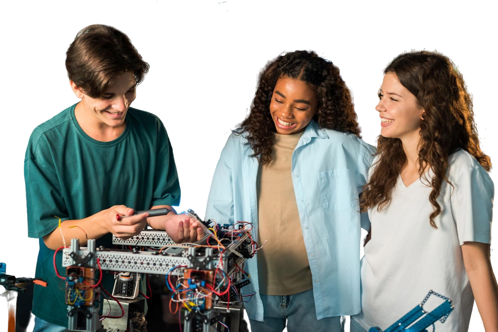 Students working together
