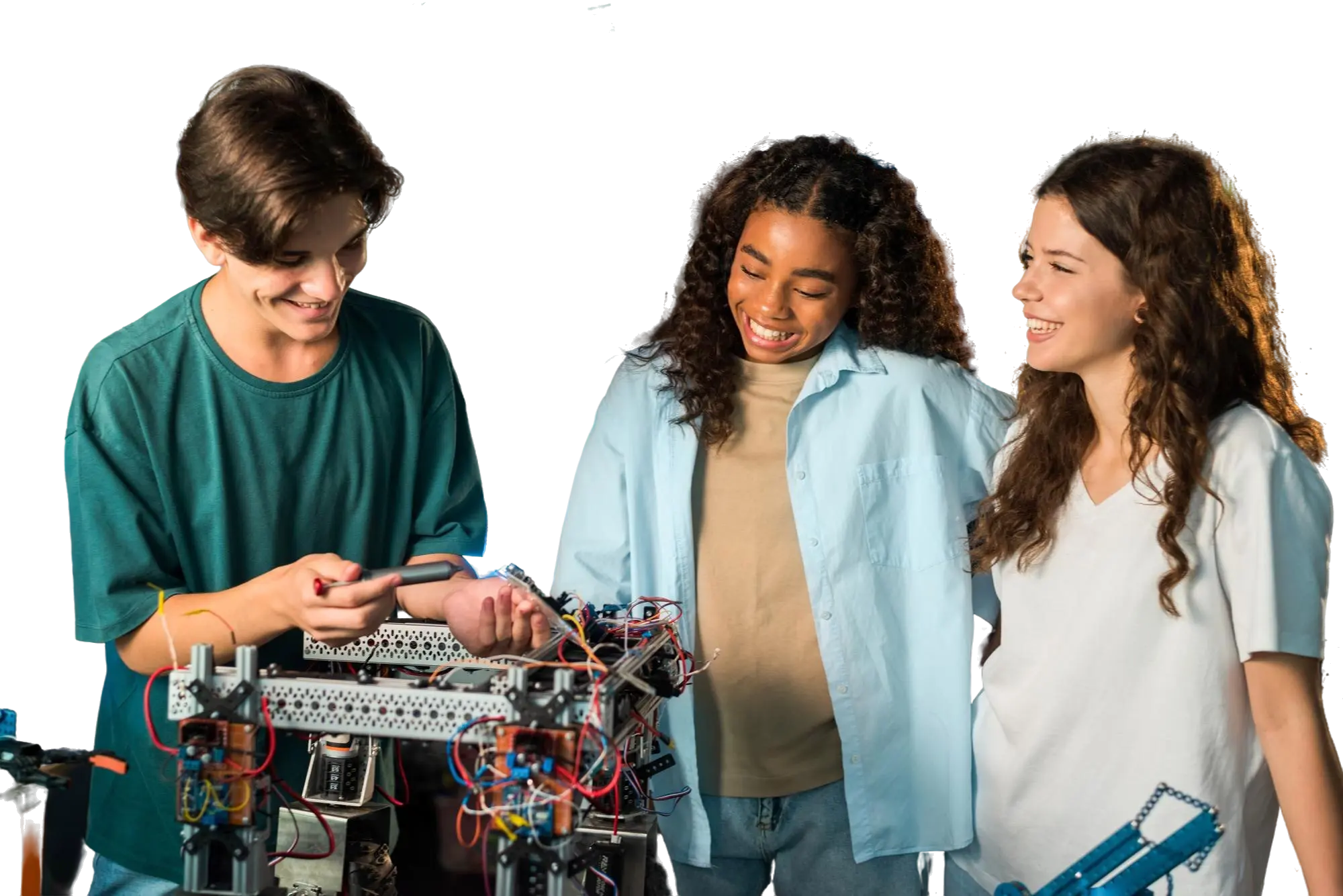 Students working together